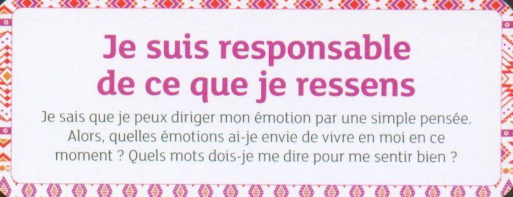 Je suis responsable de ce que je ressens