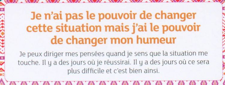 Je n'ai pas le pouvoir de changer cette situation