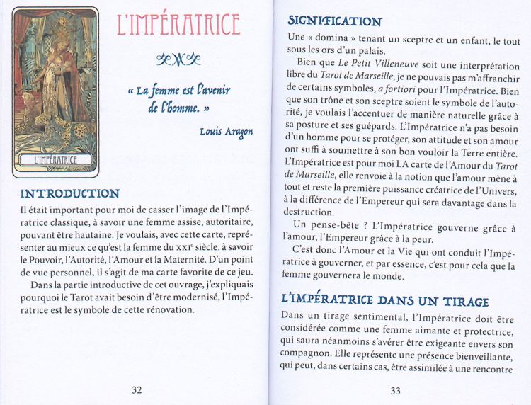 Le livre 3ème partie : Signification des cartes