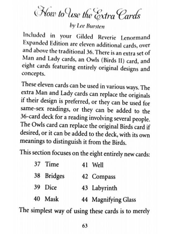 3. Teil: Kartenlegungen